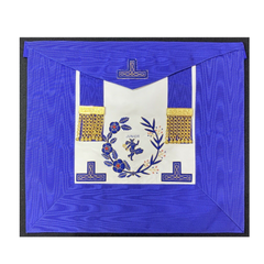 Masonic Craft Grand rank Undress Apron & Collar with Badge Lambskin Junior Apron