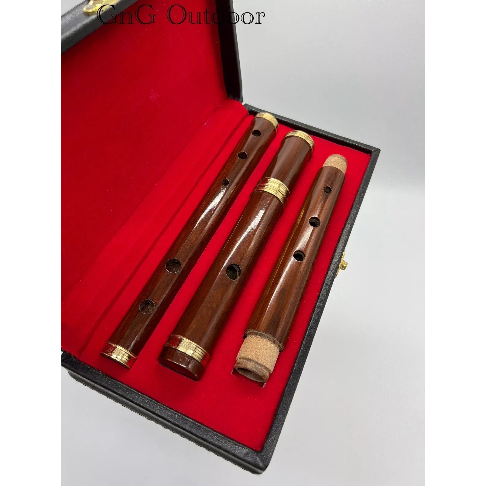 Irish Rosewood 4 Part 26” Student Level Flute Irish D Flute Two Reeds With Case