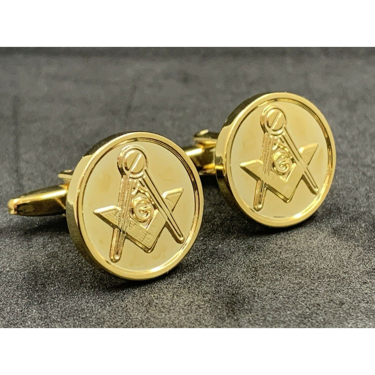 Gold Plated Masonic Square And Compass Cufflinks Lodge Gift G Symbol Cufflinks