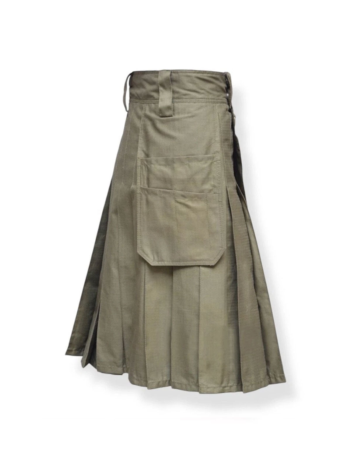 Men's Khaki Utility Kilt Scottish Working Kilt is made of Cotton
