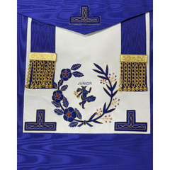 Masonic Craft Grand rank Undress Apron & Collar with Badge Lambskin Junior Apron