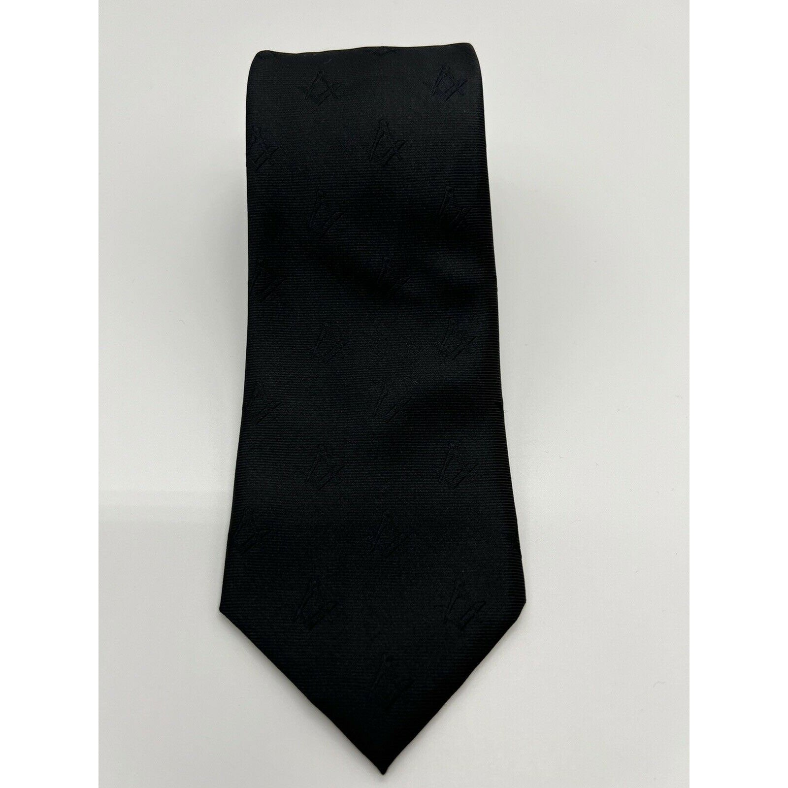 Craft Masonic Square and Compass Black Tie And Bow Tie Set Handmade Masonic Tie Bow Set