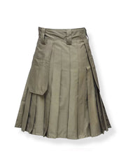 Men's Khaki Utility Kilt Scottish Working Kilt is made of Cotton