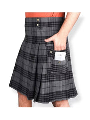 Men's Scottish Grey Watch Tartan Utility kilt is made of Acrylic Wool