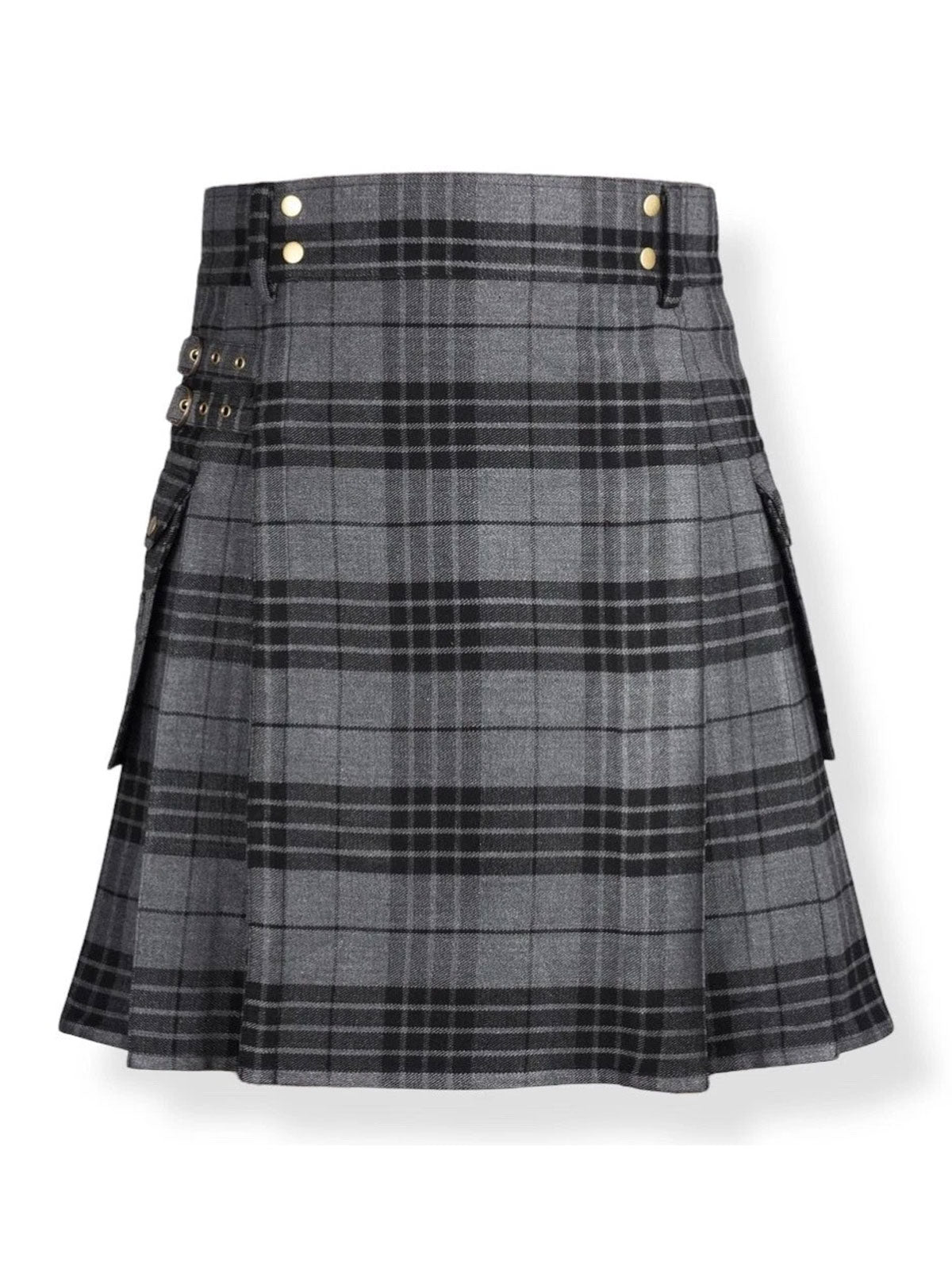 Men's Scottish Grey Watch Tartan Utility kilt is made of Acrylic Wool
