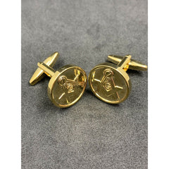 Gold Plated Masonic Square And Compass Cufflinks Lodge Gift G Symbol Cufflinks