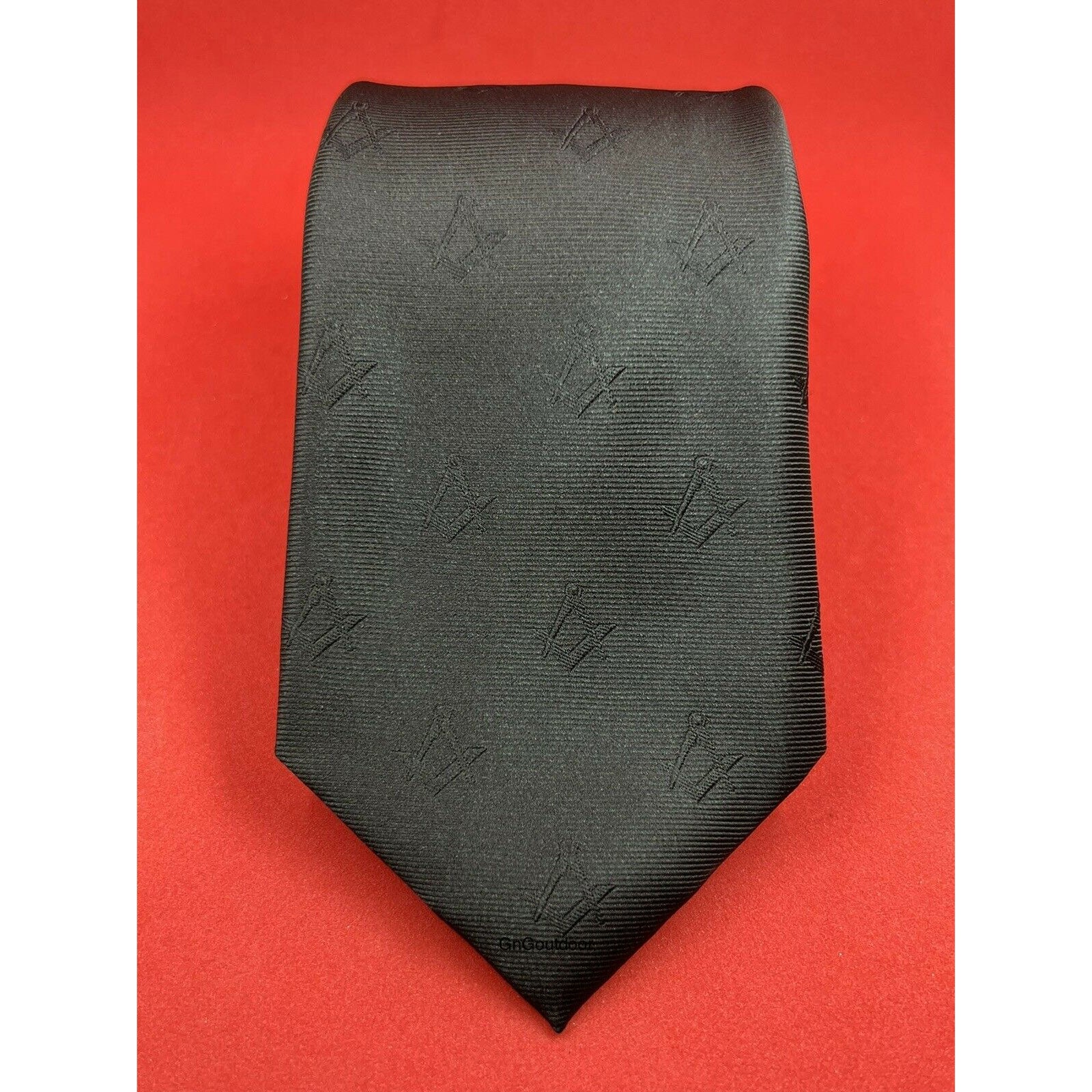 Craft Masonic Square and Compass Black Tie And Bow Tie Set Handmade Masonic Tie Bow Set