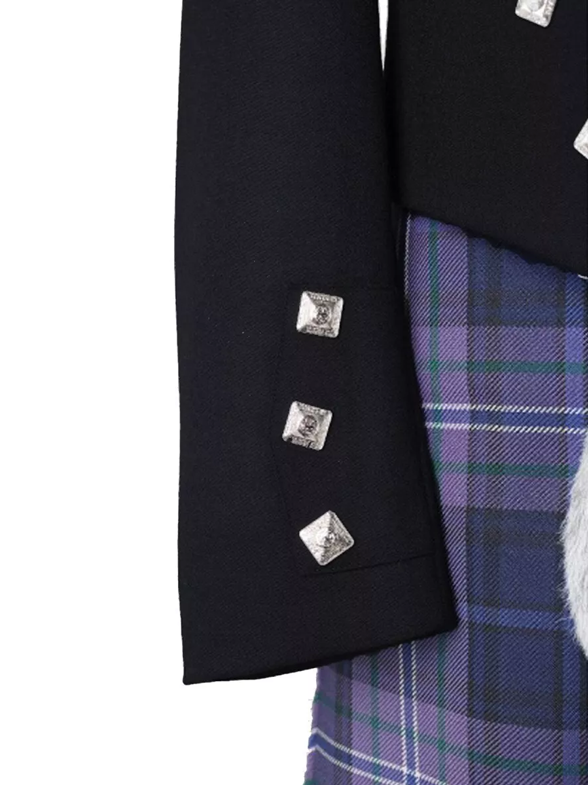 Men's Prince Charlie Kilt Jacket And 5 Button Vest Scottish Wedding Kilts Jacket