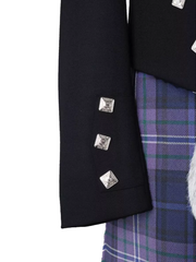 Men's Prince Charlie Kilt Jacket And 5 Button Vest Scottish Wedding Kilts Jacket