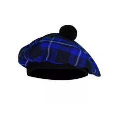 Men's American Patriot TAM o' SHANTER Bonnet Beret Balmorals Tartan Tammy Hat
