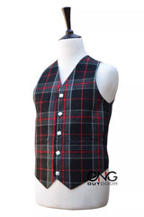 Men's Wedding Spirit of Highlander Tartan Vest 5 Button Scottish Kilt Waistcoat