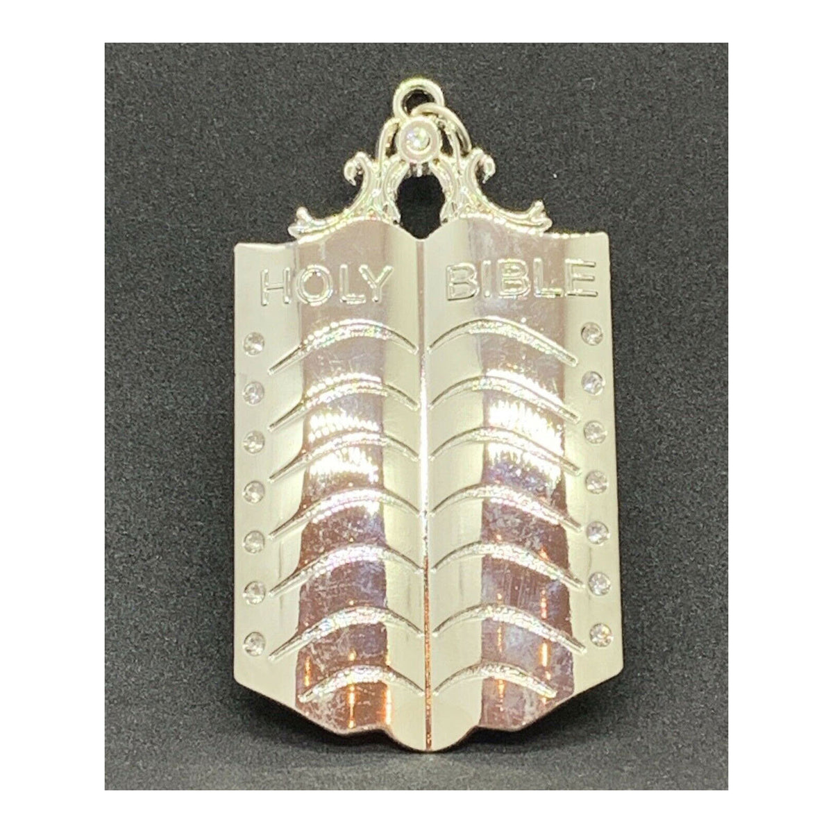 Masonic Collar Jewel Chaplain Holy Bible Silver Freemason Mason