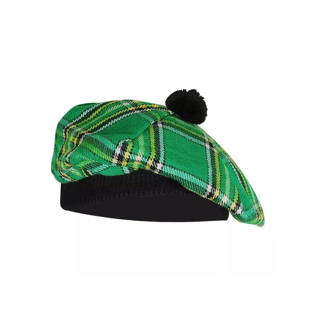 Men's Irish TAM o' SHANTER Hat Bonnet Beret Balmorals Tartan Tammy Hat