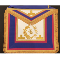 Mark Grand Full Dress Apron Made On Lamb Skin Junior Masonic Lamb Skin Apron