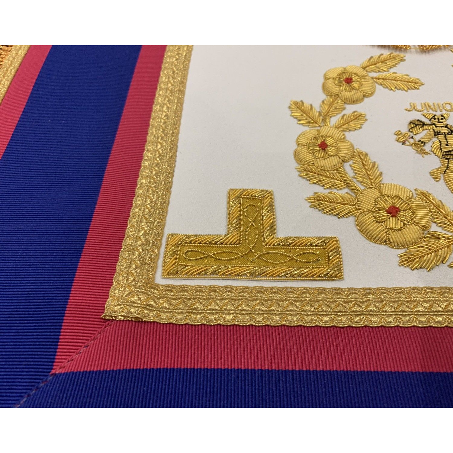 Mark Grand Full Dress Apron Made On Lamb Skin Junior Masonic Lamb Skin Apron