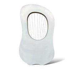 Rosewood White Lyre Harp 10 Metal Strings With Free Tuning Key And Carrying Case