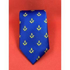 Craft Masonic Square And Compass Blue Tie And Bow Tie Set Masonic Lodge Gift Tie Bow Set