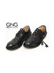 Men's Black Scottish Ghillie Brouge Shoes Kilt Leather Shoes