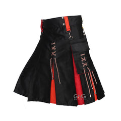 Scottish Laces Rainbow kilt Men Hybrid Pride Kilt LGBT Kilt Modern Utility Kilt