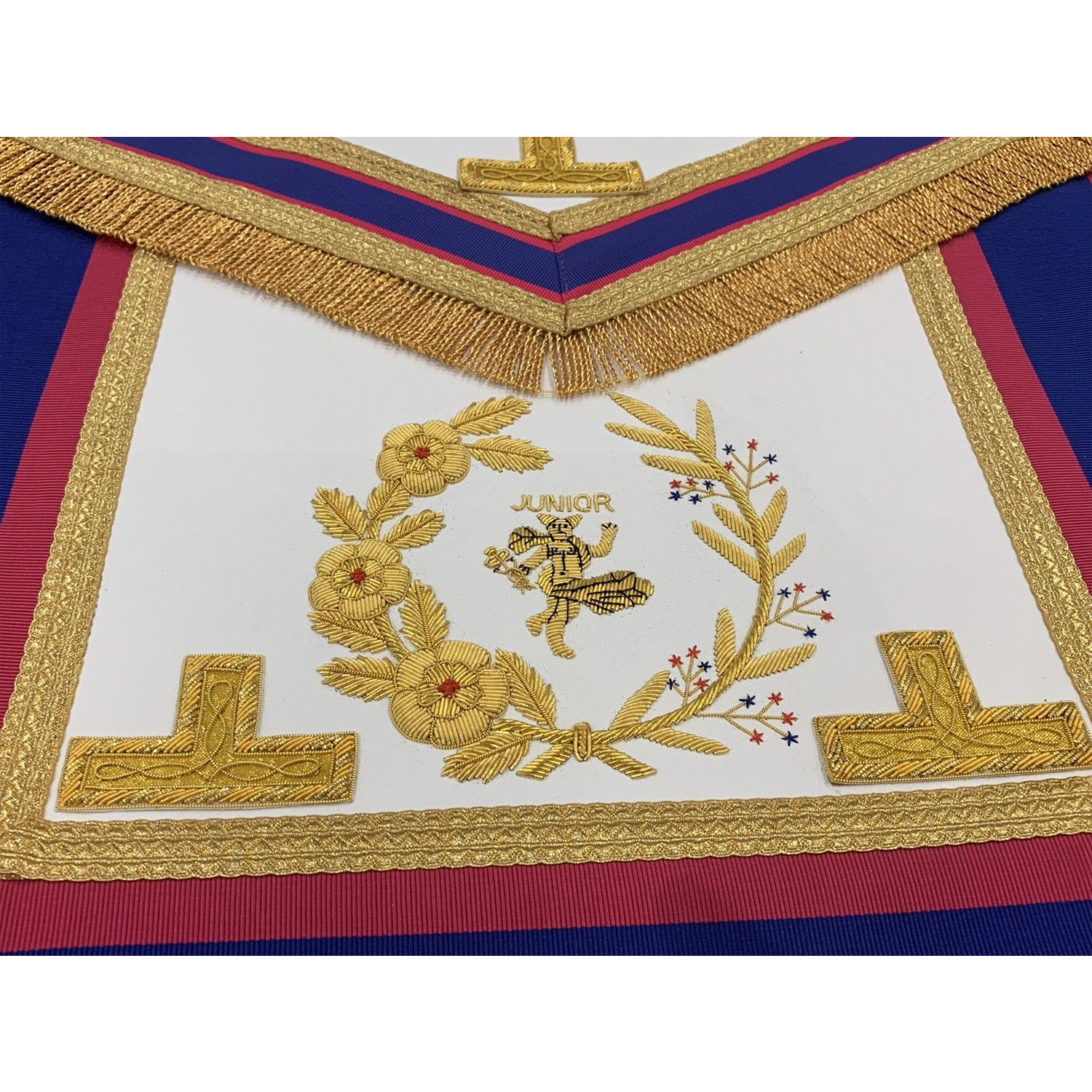 Mark Grand Full Dress Apron Made On Lamb Skin Junior Masonic Lamb Skin Apron