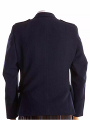 Men's Scottish Navy Blue Wool Argyle Style Jacket 5 Button Vest wedding Jacket