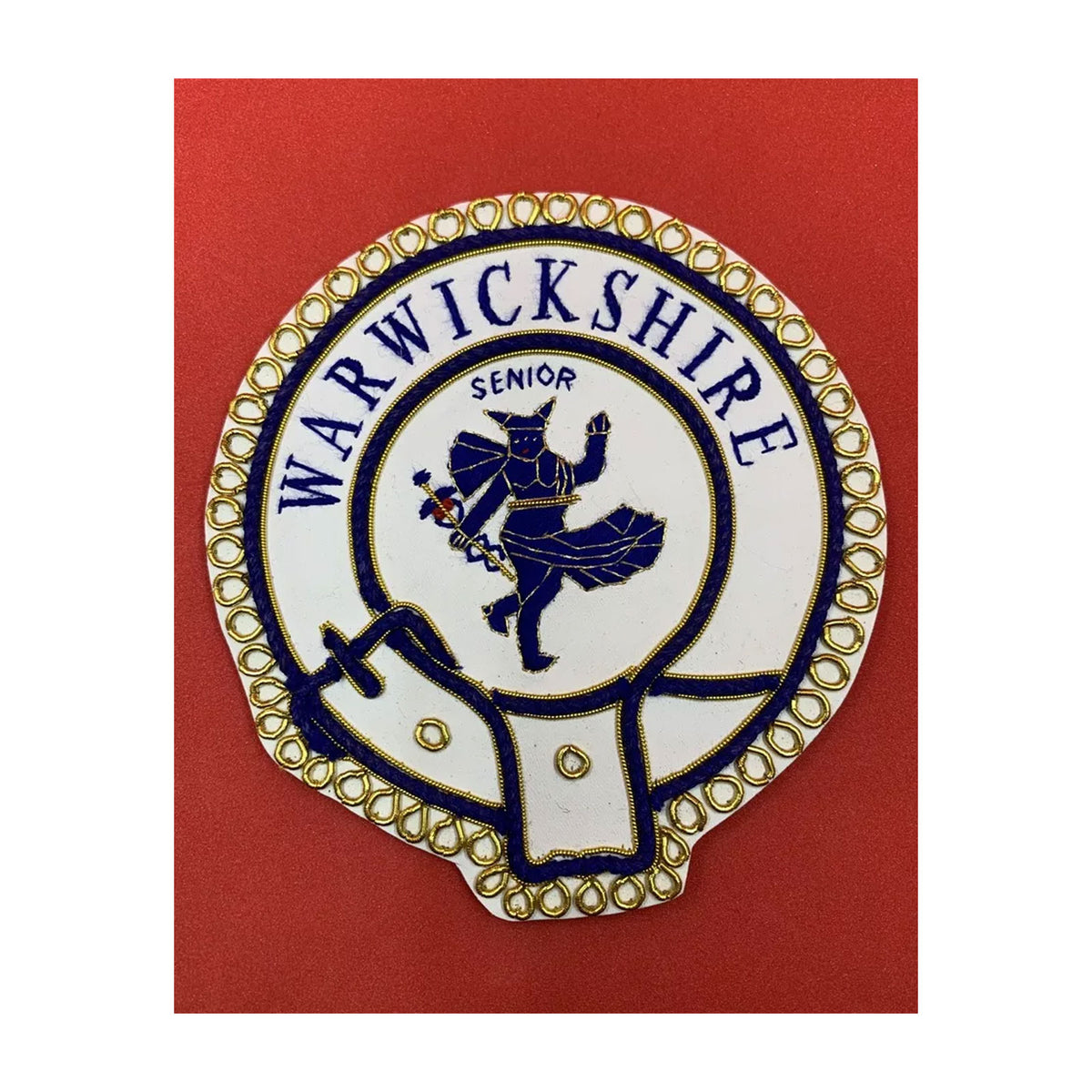 Mark Provincial Full Dress Apron Badge Warwickshire Senior Embroidered Badge