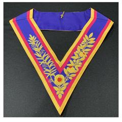 Mark Grand Rank Full Dress Collar Hand Embroidered Masonic Collar Bullion Collar