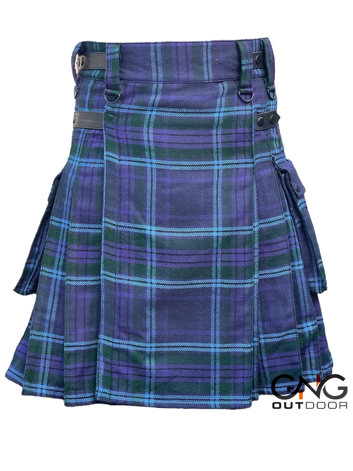 Scottish Men's Spirit of Scotland Leather strap kilt Highland Utility kilt