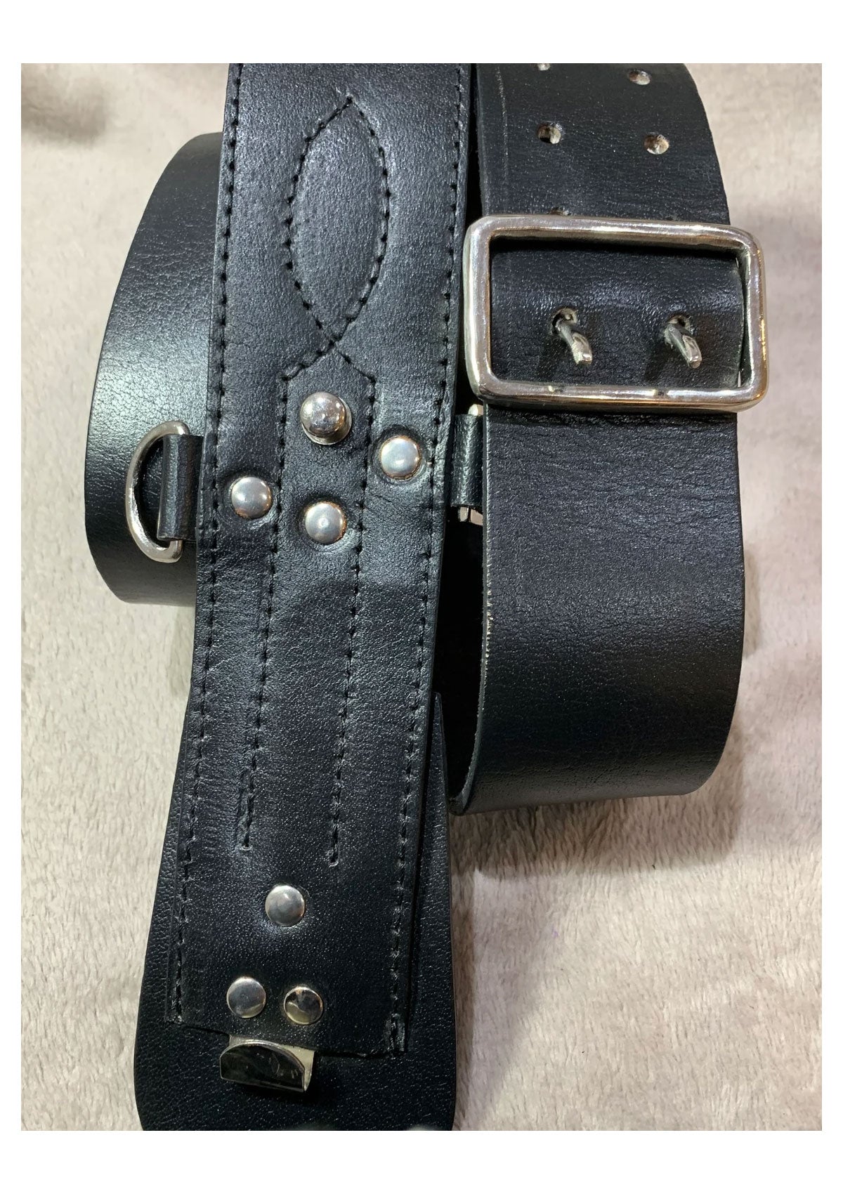 Sam Brown Belt With Strap Black Colour British Army Genuine Leather Sam Brown Belt