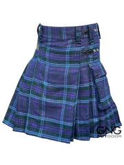 Scottish Men's Spirit of Scotland Leather strap kilt Highland Utility kilt