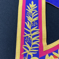 Mark Grand Rank Full Dress Collar Hand Embroidered Masonic Collar Bullion Collar
