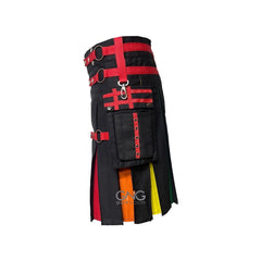 Scottish Rainbow kilt Hybrid Pride Kilt LGBT Gay Kilt Modern Utility Kilt