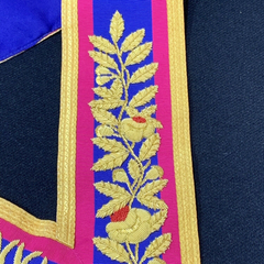 Mark Grand Rank Full Dress Collar Hand Embroidered Masonic Collar Bullion Collar