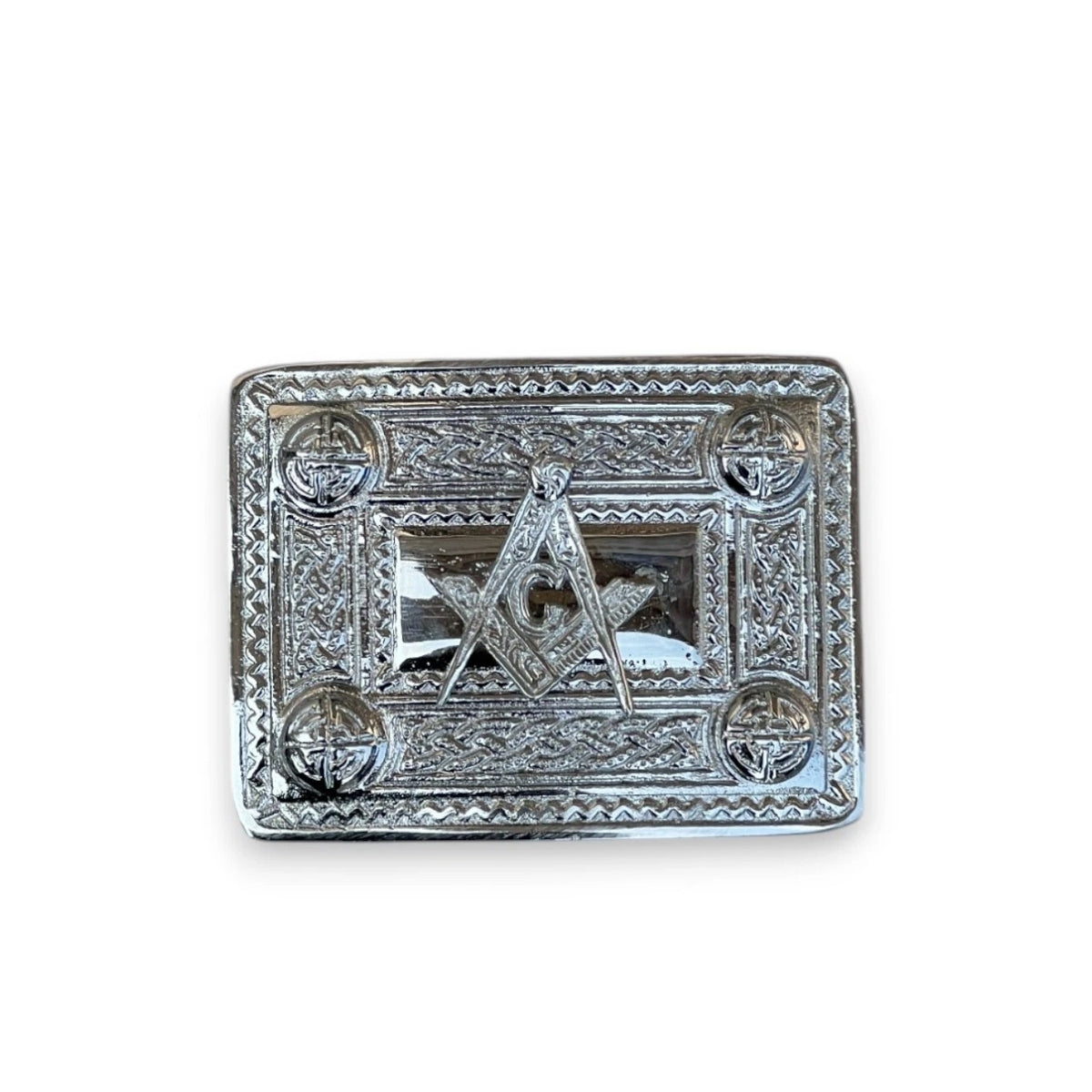 Scottish Masonic Badge kilt Belt Buckle Chrome Finish Belt Buckle