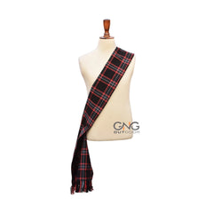 Ladies Black Magic Tartan Sash for Women Size 90" x 12" Handmade Tartan Scarf