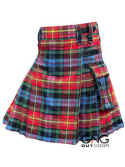 Scottish Men's LGBT Leather strap kilt Highland Utility kilt Size 28" to 62"