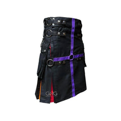 Men's Rainbow kilt Hybrid Pride Kilt LGBT Gay Kilt Modern Kilt size 28" - 62"