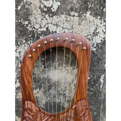 Rosewood Flower Lyre 10 Strings Harp Lyre Design Premium Quality Lyre
