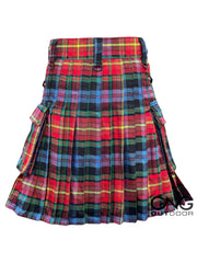 Scottish Men's LGBT Leather strap kilt Highland Utility kilt Size 28" to 62"