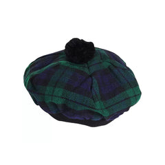 Men's Black Watch TAM o' SHANTER Hat Bonnet Beret Balmorals Tartan Tammy Hat