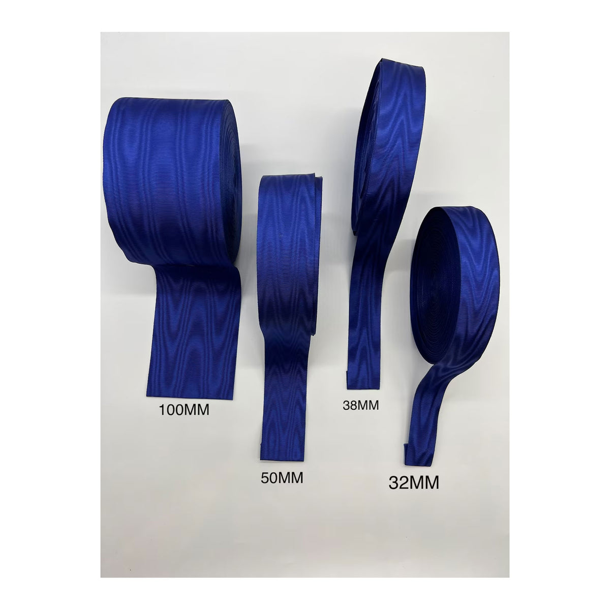 Masonic Regalia Apron Ribbon Royal Blue Moire Effect Sold As 5 Meter Length