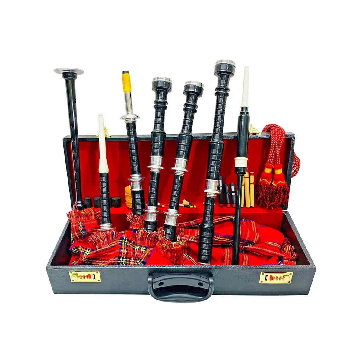 Scottish Bagpipe Full Set Silver Mounts/Great Rosewood Highland Bagpipe