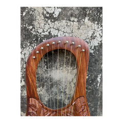Rosewood Flower Lyre 10 Strings Harp Lyre Design Premium Quality Lyre