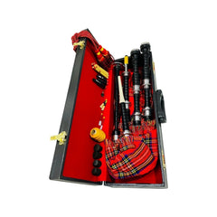 Royal Stewart Bagpipe Practice Chanter Scottish Silver Mouth with Hard Case