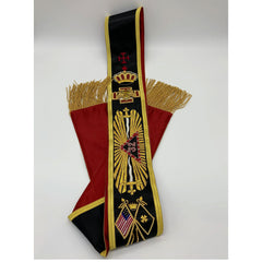 Masonic Scottish Rite 32nd 32 Degree Rose Croix Shoulder Sash 32 Degree Scottish Rite Hand Embroidered Bullion And Wire Sash