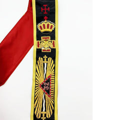 Masonic Scottish Rite 32nd 32 Degree Rose Croix Shoulder Sash 32 Degree Scottish Rite Hand Embroidered Bullion And Wire Sash