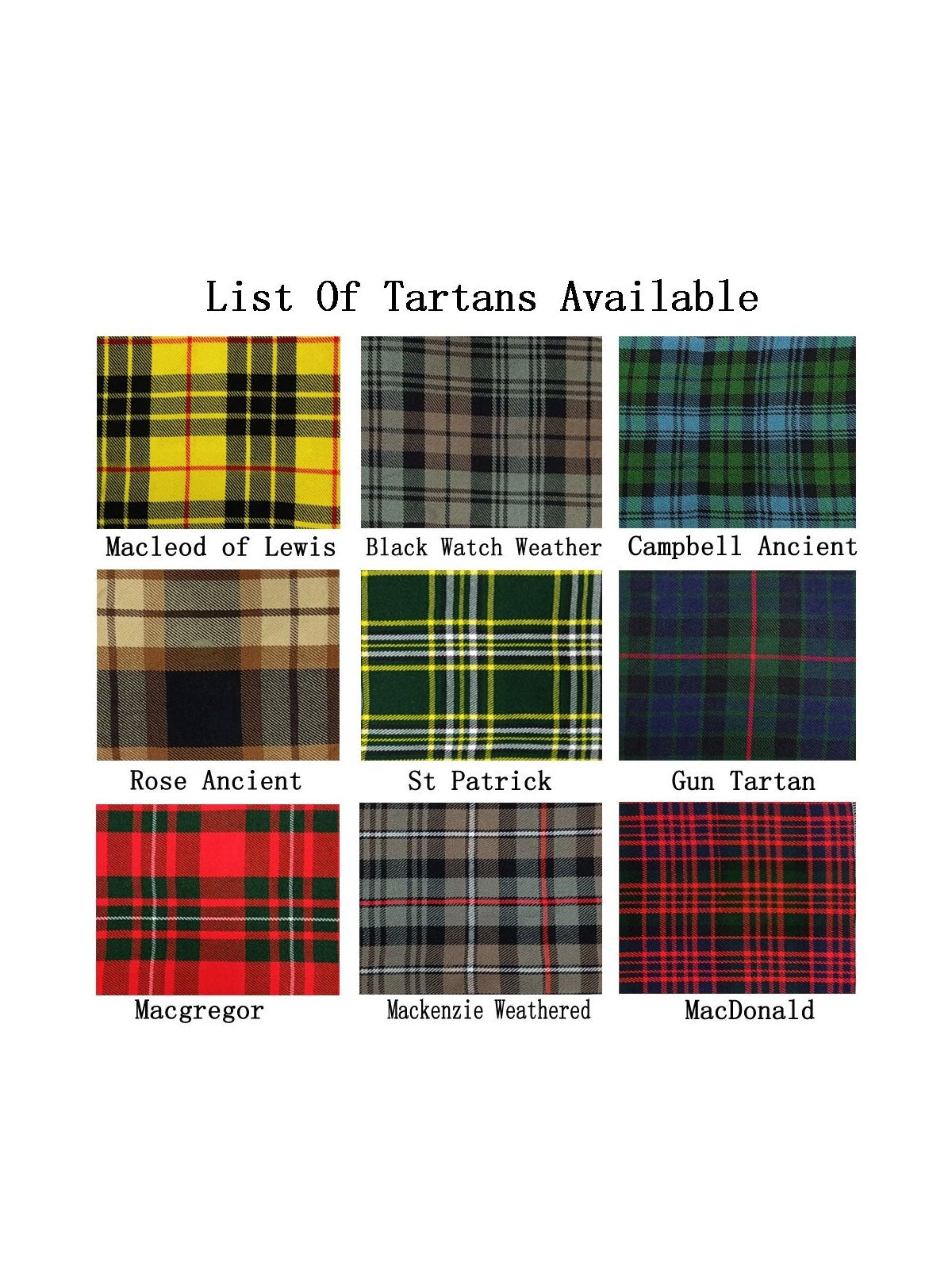 Scottish Men's Tartan Tie Formal Tie For Wedding Available in 14 Tartan