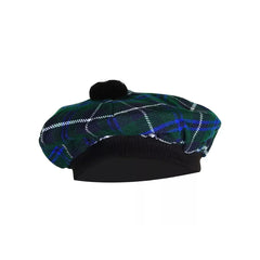 Men's Douglas Blue TAM o' SHANTER Hat Bonnet Beret Balmorals Tartan Tammy Hat