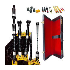 Scottish Great Highland Bagpipe Teflon Material Silver Mouth with Hard Case