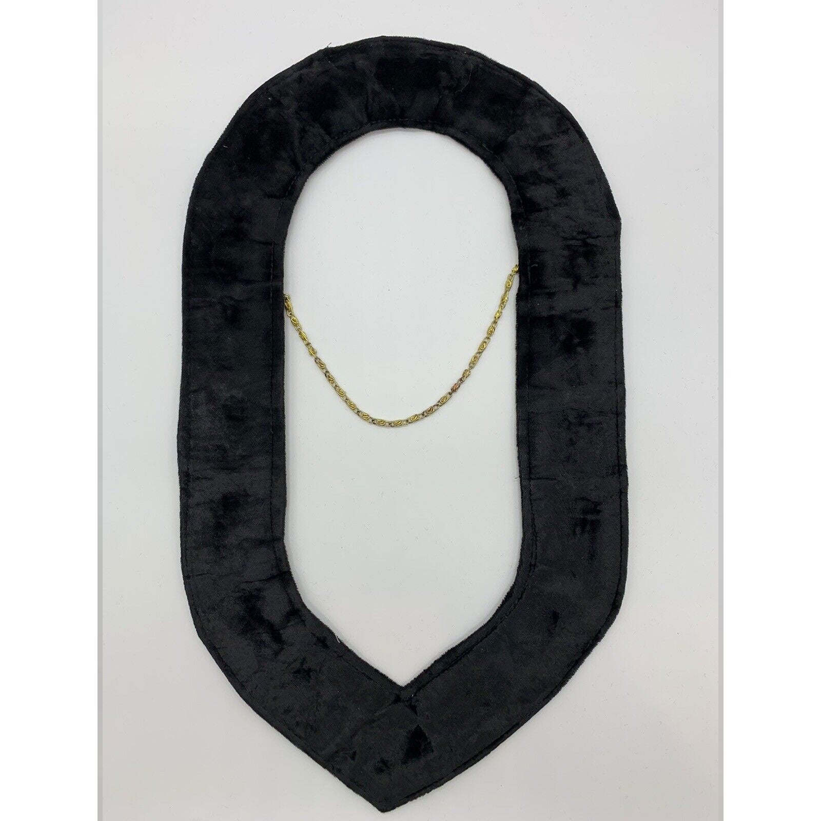 Masonic Regalia Knights Templar Metal Chain Collar Gold On Black Velvet
